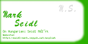 mark seidl business card